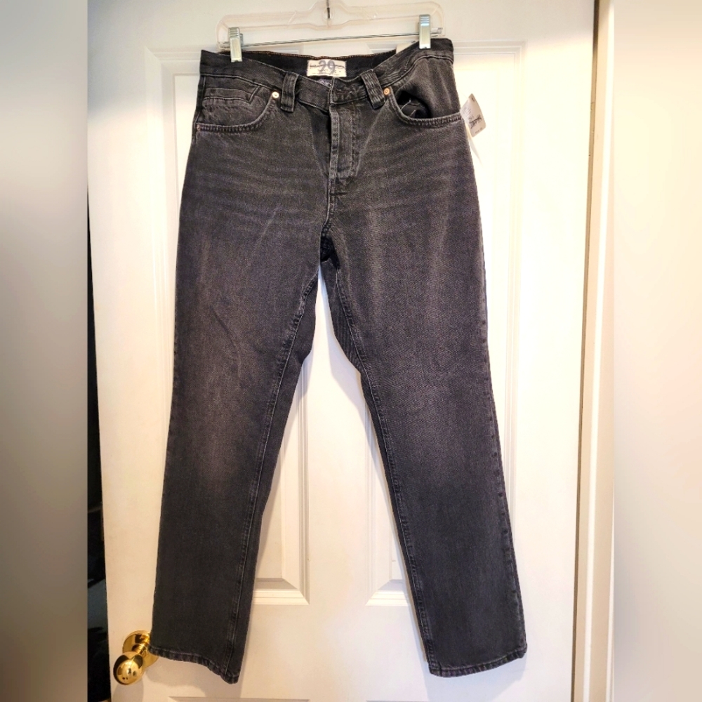 Free People/ We the Free Curvy Siren Low Rise Straight Jeans, Size 29S